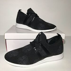 Isaac Mizrahi Live! Floral Stretch Fly Knit Sneaker